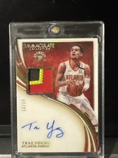 TRAE YOUNG 2019-20 PANINI IMMACULATE GAME-USED PATCH AUTO PREMIUM EDITION 12/14