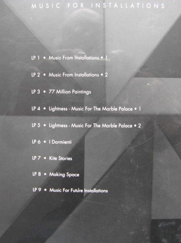 BRIAN ENO - MUSIC FOR INSTALLATIONS 9LP BOX SET LIMITED ED UMC 672407-5 OVP TOP - Bild 4 von 4