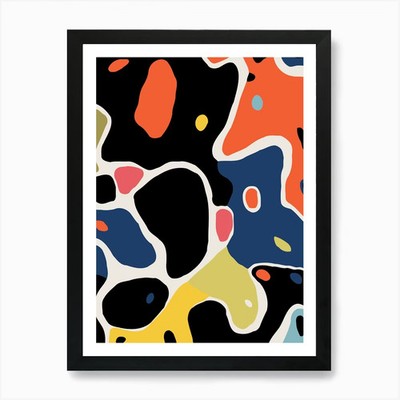 Abstraktes Gemälde 4 Kunstdruck gerahmt Wandbild Poster Leinwanddruck Bild