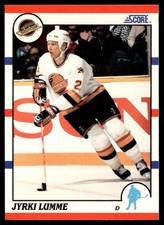 1990-91 Score Jyrki Lumme Rookie Vancouver Canucks #132