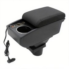 Armrest Box For Toyota Yaris 2012-2014 With 2 Usb Ports And Cigarette Lighter