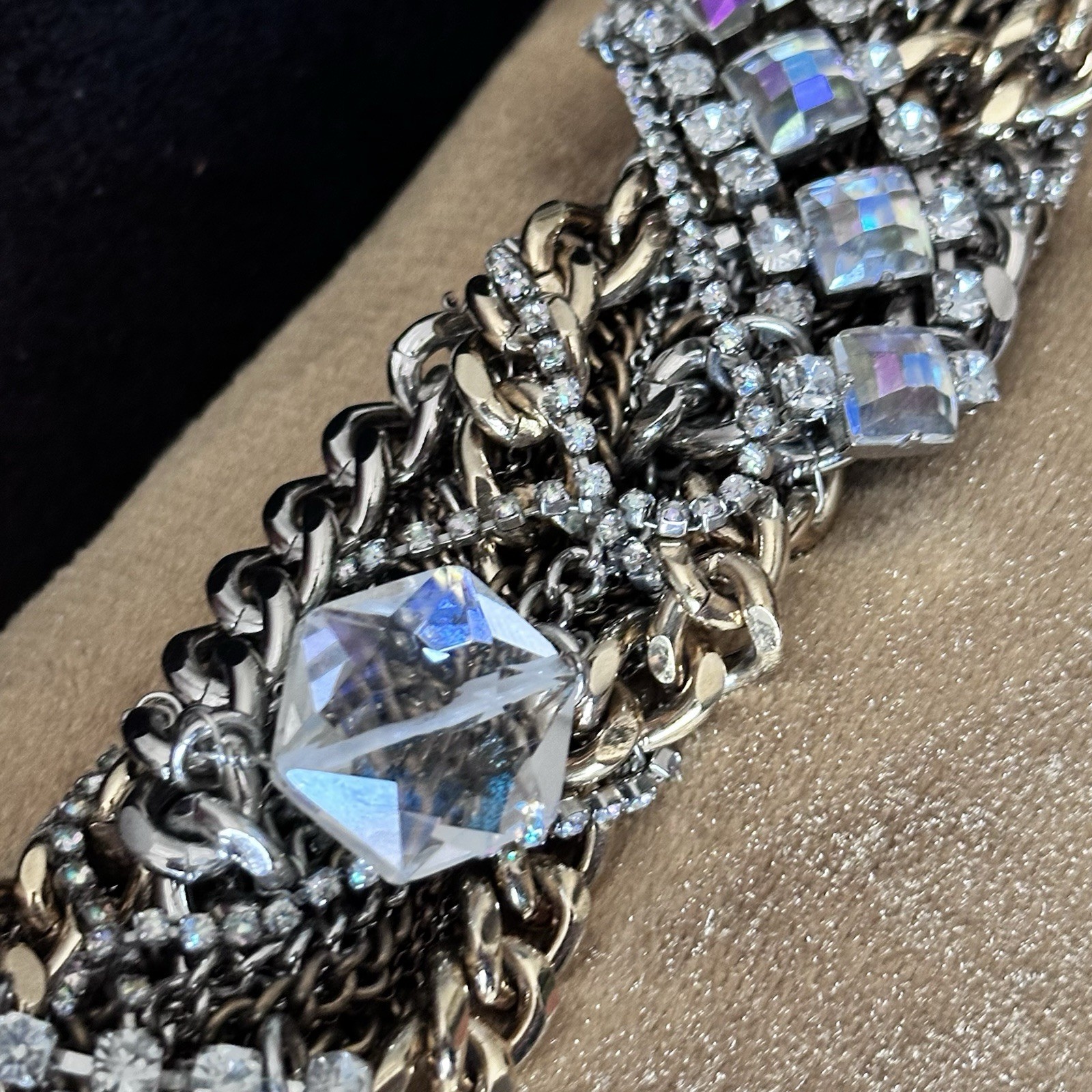 Handmade Bracelet Statement Multi Strand Chain Re… - image 6