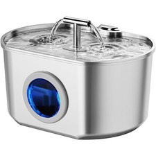 Best Cat Water Fountain Stainless Steel - Pet Drinking for Cats Indoor 2.2L/74oz