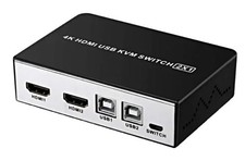 4K HDMI USB KVM Switch, 2x1