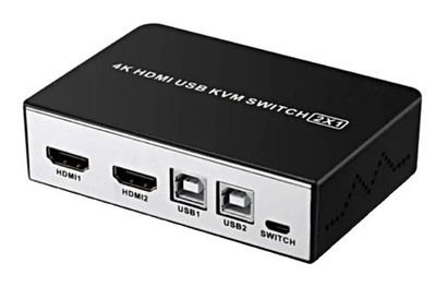 4K HDMI USB KVM Switch, 2x1
