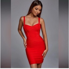 Bella Barnett Bandage Red Mini Dress - Small - NWOT