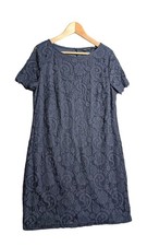 Dorothy Perkins Womens Navy Lace Dress Uk 16 36 Inch Length Elegant Summer Style