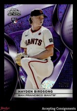 2025 Topps Chrome Black Purple Mini-Diamond Hayden Birdsong RC ROOKIE 72/75