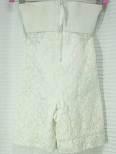 Crown-ette HI-Waisted Girdle with zipper 26/ S White VINTAGE