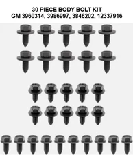 30pc 1960-1987 GMC K10 Engine Bay Front End Body Fender Hood Hinge Bumper BOLTS