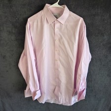 Charles Tyrwhitt Dress Shirt Men 17/34 Classic Fit Pink Button Up French Cuff