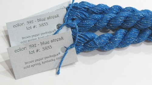 Silk & Ivory Stardust Metallic Needlepoint Thread, Fiber, Wool - Brown Paper Pkg - Picture 28 of 31