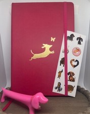 Dachshund Journal/Notebook 80 lined pages w/doxie pen stickers
