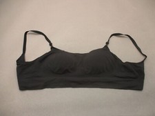 Warner's Size L Womens Black Lightly Lined Wireless Back Closure Bralette Bra 9E