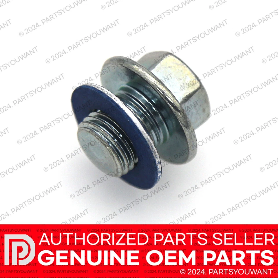 GENUINO Toyota Lexus OEM tapón de drenaje de aceite 90341-12012 + junta 90430-12031 [JUEGO DE 2] Foto 3 de 4