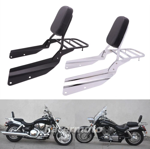 Backrest Sissy Bar w/Rear Luggage Rack For Honda VTX1300 VTX1800 R/S/T/N 2002-09