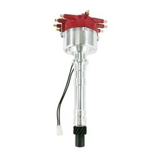 Low-profile Pro Billet Distributor Crab Cap For Chevy V8 Big Small Block - Red