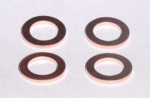 10 MM ID Manguera de freno Heavy Duty Copper Crush Washers Nuevo 4-PC Set A + - Imagen 2 de 3