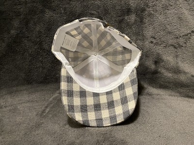 Baseball Cap Hat Gray Plaid 