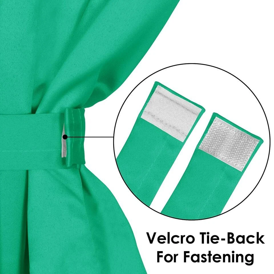 Juego de 2 cortinas de ventana de puerta ojal oscurecedor habitación verde azulado 5 7 9 pies Foto 3 de 4