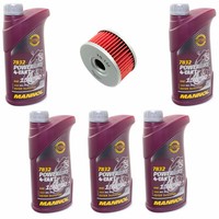 MotoröL ÖLfilter KN136 Set 15W50 5 Liter FüR Beta Alp 350 M4 Baujahr 2004-2016