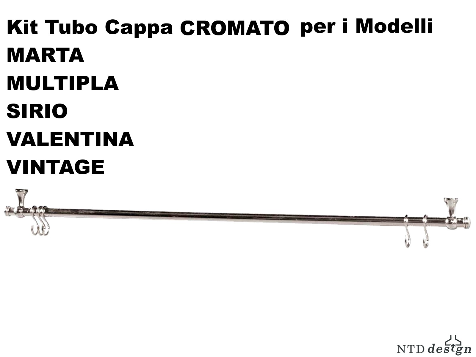 Barra appendi porta comande in alluminio tablecraft ideale per horeca da cm 45,5