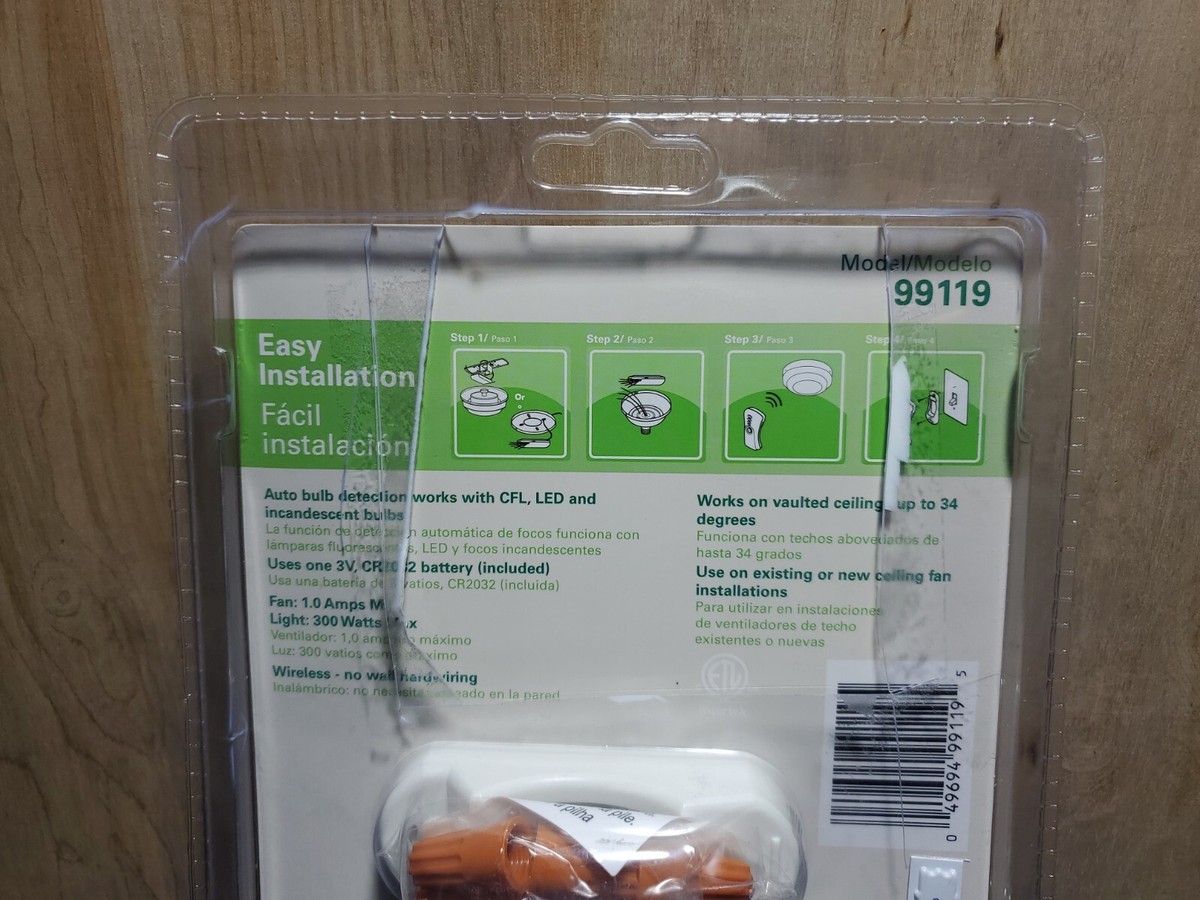 Hunter 99119 Ceiling Fan And Light Universal Remote Control Shelly