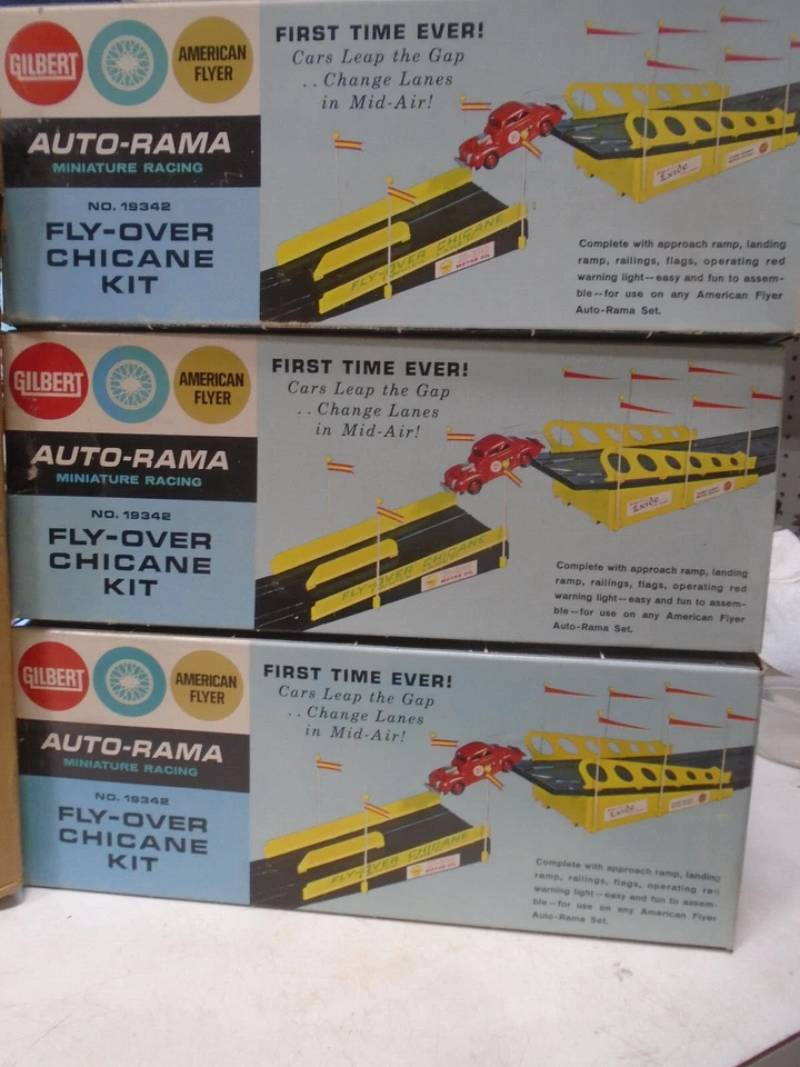 Original American Flyer Gilbert Auto-Rama Estuche de 6 #19342 1/32 Fly-Over Chicane Foto 3 de 4