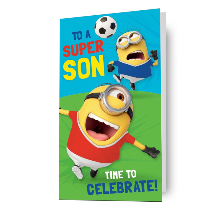 Son Birthday Card Despicable Me Minions Birthday Card For Him Includes Envelope
