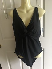 NWT Old Navy One Piece Swimsuit Black Size Extra Large XL  Twister