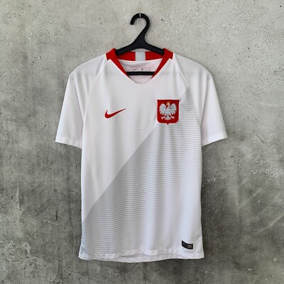 Nike Sサイズ ポーランド代表チームのユニフォーム(2018年) POLAND 2018 2019 HOME FOOTBALL SHIRT NIKE NATIONAL TEAM JERSEY