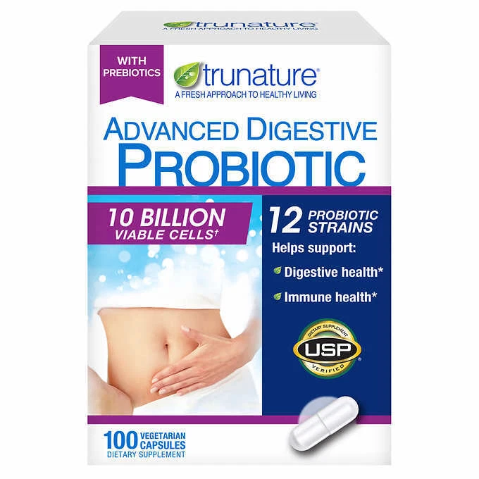 Probiótico Digestivo Trunature Advanced 100 Cápsulas Expira em 27/01 12 Cepas 10B CFU - Imagem 3 de 4