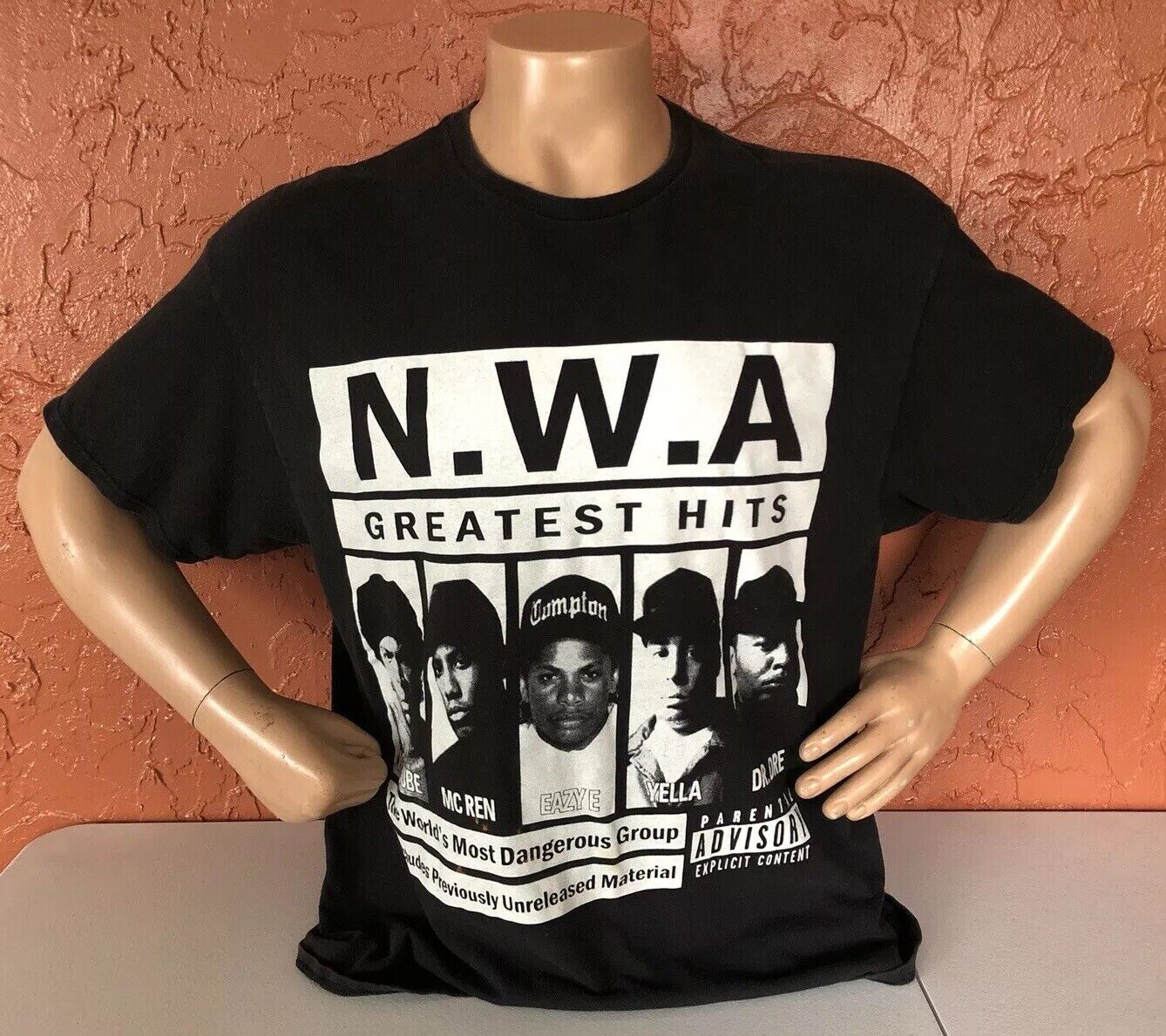 Vintage NWA N.W.A Greatest Hits Shirt Sz L-XL Eazy-E … - Gem