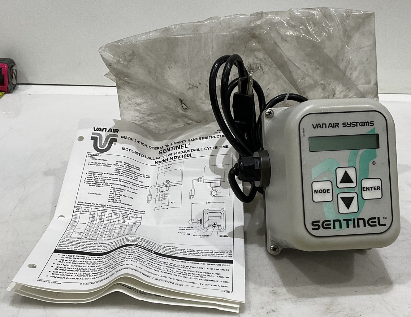 VAN AIR SYSTEMS MDV-400L MOTORIZED DRAIN VALVE 39-2411111 476 | eBay