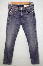 Rag  Bone Cate Mid Rise Skinny Capri Ankle Jeans Womens Size 25 Stretch Blue