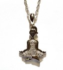 New 925 sterling silver .10ct 18" diamond meditating Yoga woman pendant necklace — photo 2