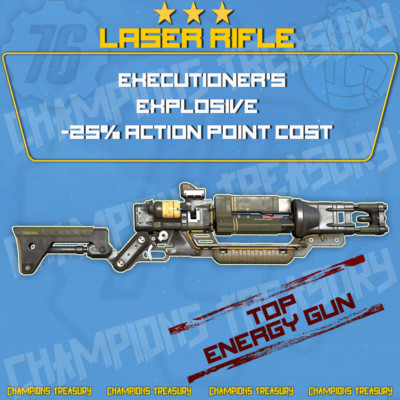 FALLOUT 76 [PC] EXECUTIONER'S EXPLOSIVE -35% AP COST LASER RIFLE TRADABLE LEGACY