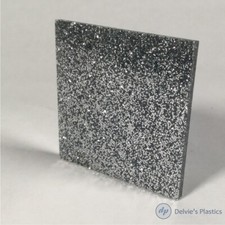 Silver Glitter Acrylic Sheet - 12 x 20 
