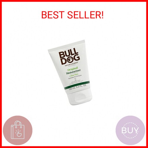 BULLDOG Mens Skincare and Grooming Face Moisturizer Original, 3.3 Fluid Ounce