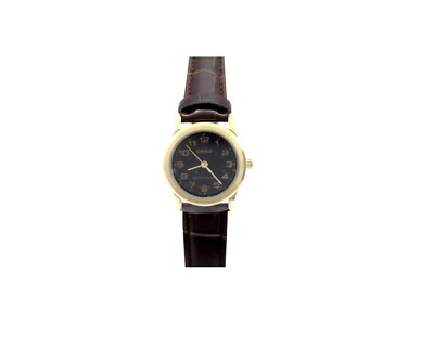 Casio Damen Armbanduhr Leder Gelbgold  Quarzuhr Ltp-1183Q-9A Datum