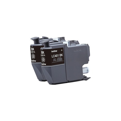 Brother LC401 Black High Yield Ink Cartridge 2/Pack (LC401XL2PKS