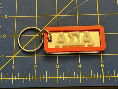 Alpha Sigma Alpha Mirror Keychain Key Ring, Fob, NEW, LICENSED