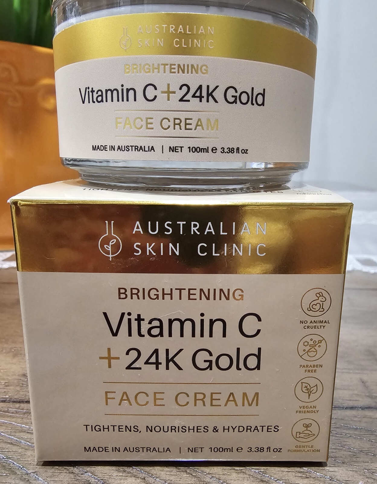 Australian Skin Clinic Brightening Vitamin C + 24K Gold Face Cream 3.38