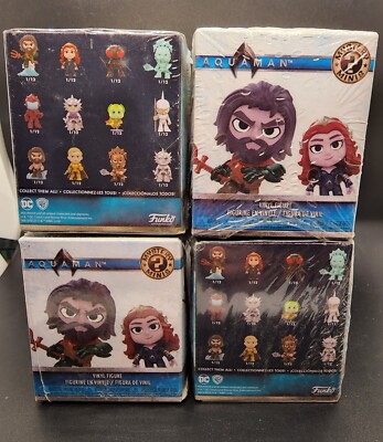 Aquaman Movie Funko Mystery Minis Vinyl Lot Of 4 King Orm Gold Ocean Master New