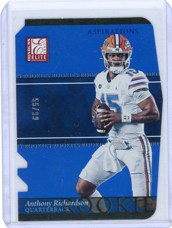 2023 Panini Donruss Elite Anthony Richardson Blue Flash /99 Football Card