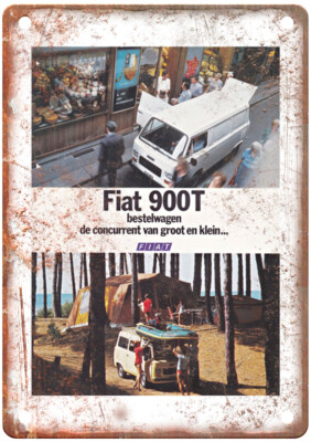 Vintage Fiat 128 4-door Special leaflet 05-1978 Ad Retro Look Metal Sign A11215