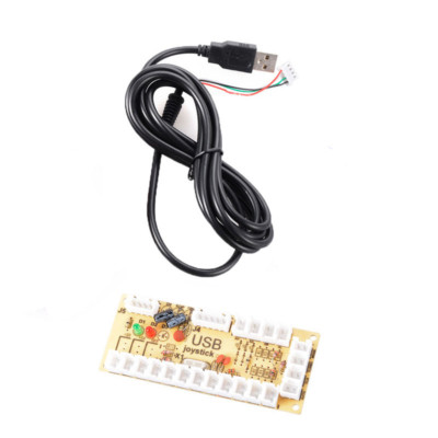 Zero Delay LED Arcade MAME Encoder USB To PC 5Pin Joystick PCB Board+Kabel ASS