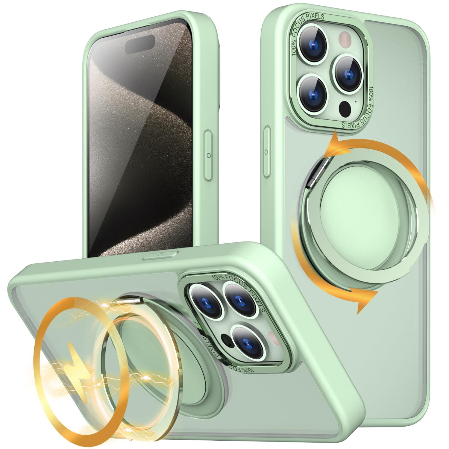KWATUNG product case for iphone 15 pro max case magsafe compatible 360 rota 62