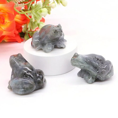 Labradorita Natural Cuarzo Cristal Piedra Rana Tallada Sanación Mini Energía Decoración - Imagen 14 de 17
