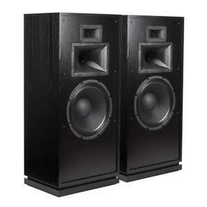 Pair Black Ash Klipsch Forte III Heritage Series Tower Speakers